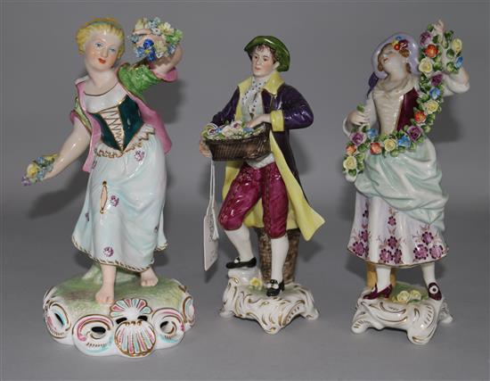 Three Derby porcelain figures